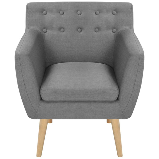 Poltrona Grigio Chiaro in Tessuto 244065