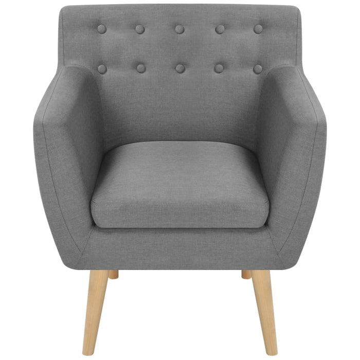 Poltrona Grigio Chiaro in Tessuto 244065