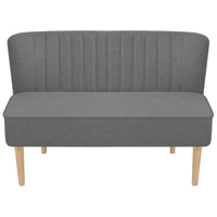 Divano 117 x 55,5 x 77 cm tessuto grigio chiaro 02_0019481