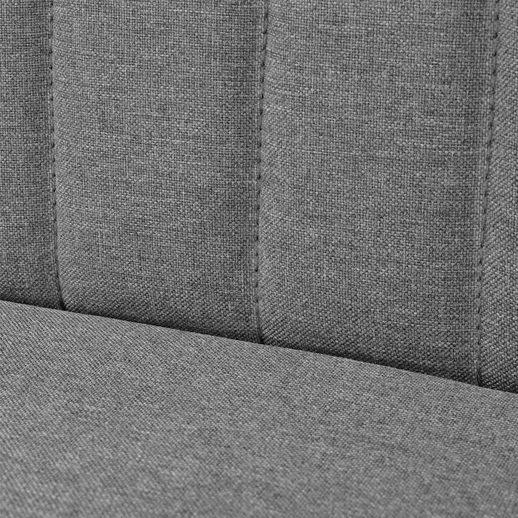 Divano in Tessuto 117x55,5x77 cm Grigio Chiaro 244070