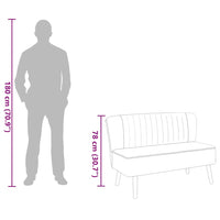 Divano in Tessuto 117x55,5x77 cm Grigio Chiaro 244070