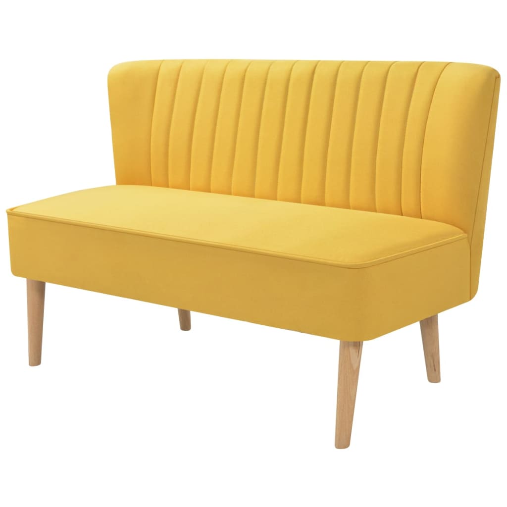 Divano in Stoffa 117x55,5x77 cm Giallo  cod mxl 68587