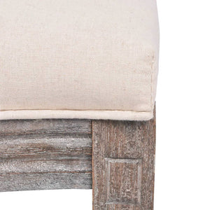 Sedie da Pranzo 4 pz Crema in Tessuto 244088