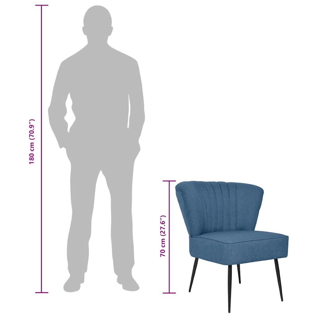 Sedia da Cocktail Blu in Tessuto 244098