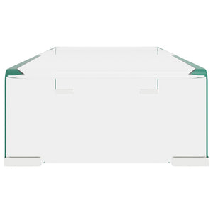 Mobile/Rialzo Porta TV in Vetro Trasparente 60x25x11 cm 244127