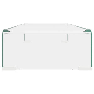 Mobile/Rialzo Porta TV in Vetro Trasparente 70x30x13 cm 244128