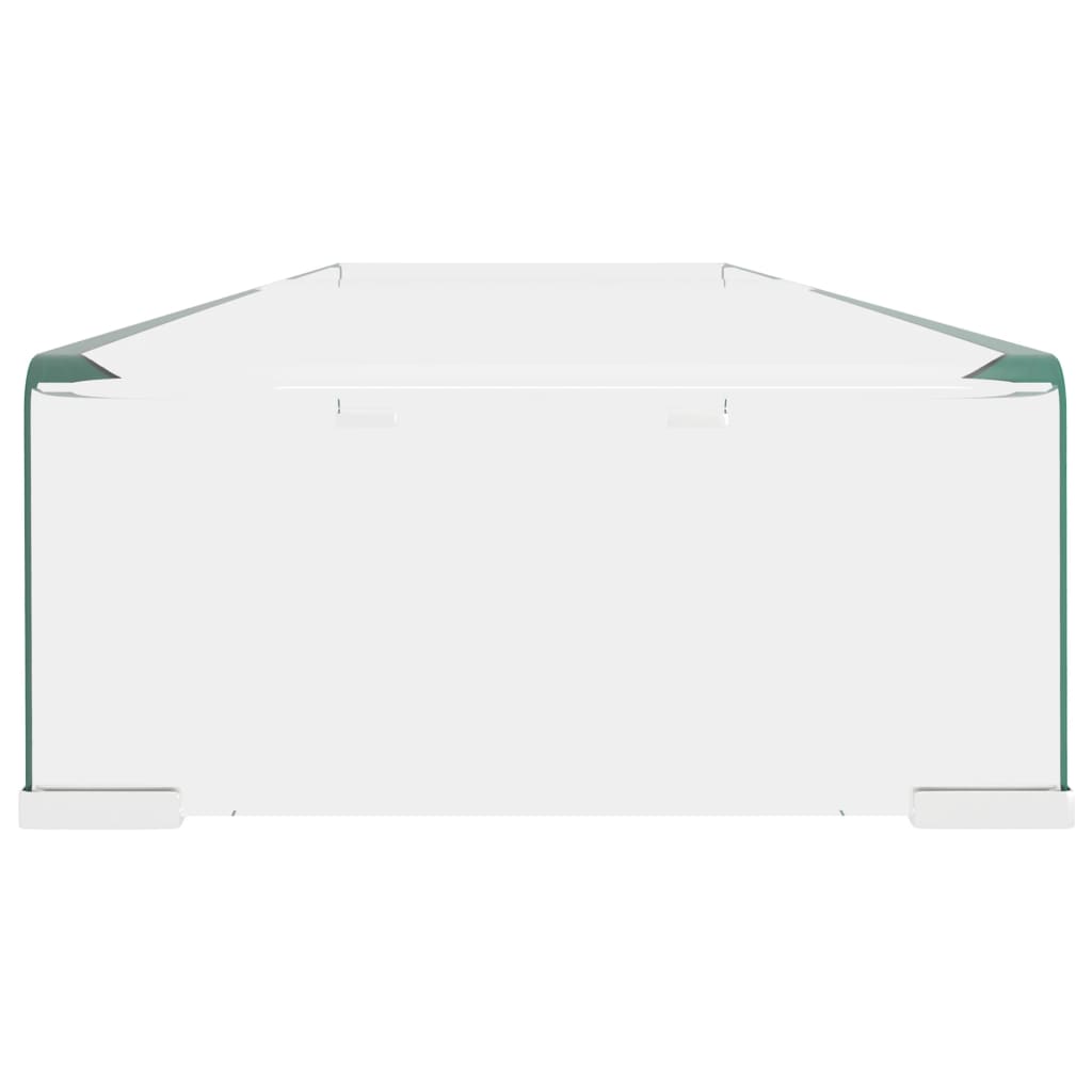 Mobile/Rialzo Porta TV in Vetro Trasparente 110x30x13 cm 244132