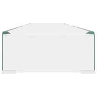 Mobile/Rialzo Porta TV in Vetro Trasparente 110x30x13 cm 244132