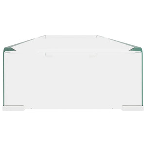 Mobile/Rialzo Porta TV in Vetro Trasparente 110x30x13 cm 244132