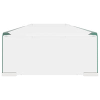 Mobile/Rialzo Porta TV in Vetro Trasparente 120x30x13 cm 244133