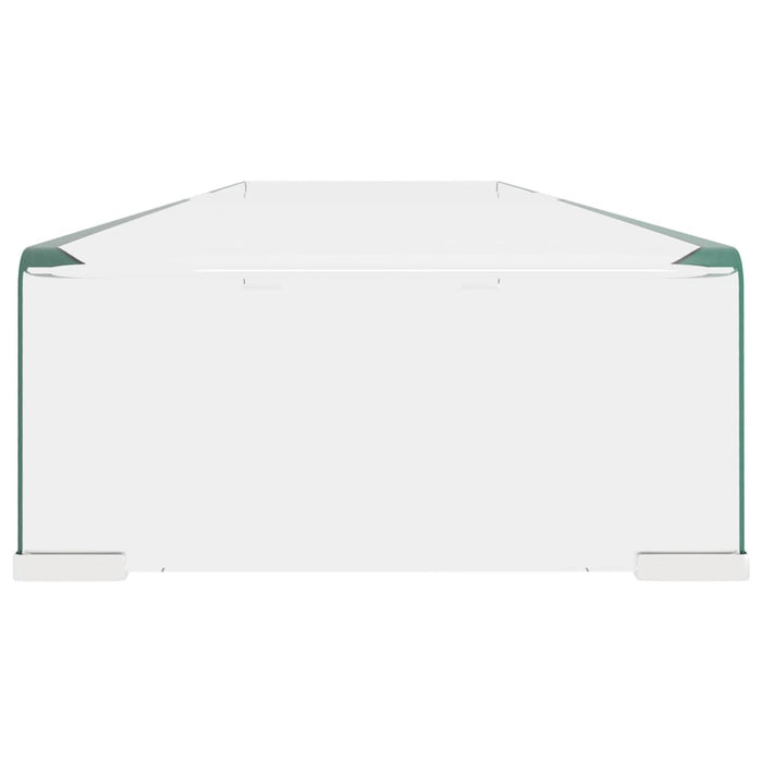 Mobile/Rialzo Porta TV in Vetro Trasparente 120x30x13 cm 244133