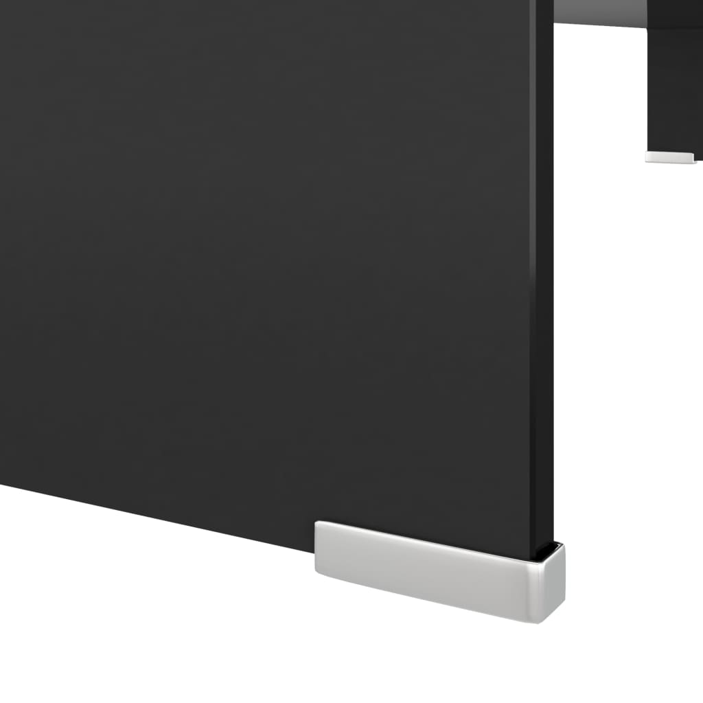 Mobile/Rialzo Porta TV-Supporto per TV in Vetro Nero 100x30x13 cm