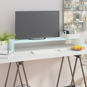 Supporto TV-Rialzo Monitor in Vetro Verde 100x30x13 cm