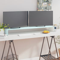 Mobile/Rialzo Porta TV in Vetro Bianco 120x30x13 cm cod mxl 33847