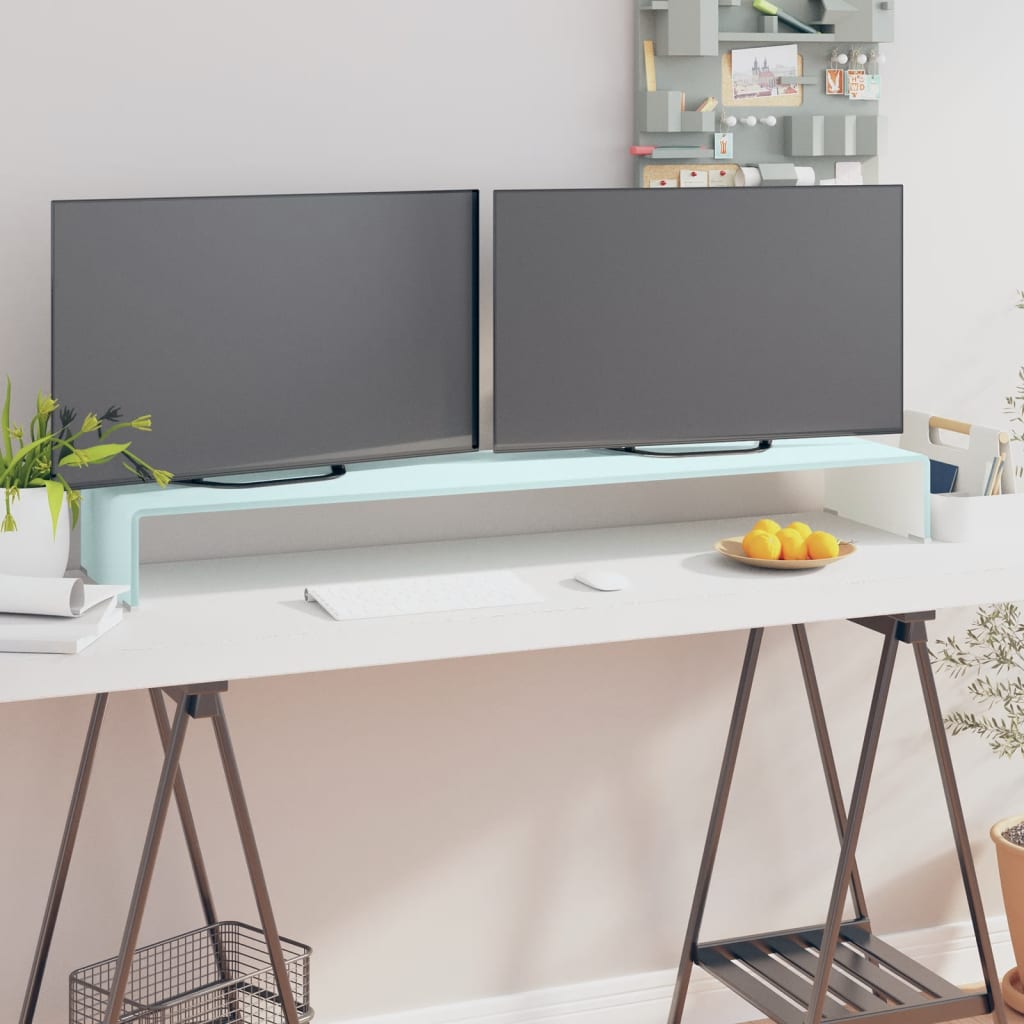 Supporto TV-Rialzo Monitor in Vetro Verde 120x30x13 cm