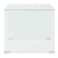 Tavolino da CaffÃ¨ in Vetro Temperato 49,5x50x45 cm Trasparente