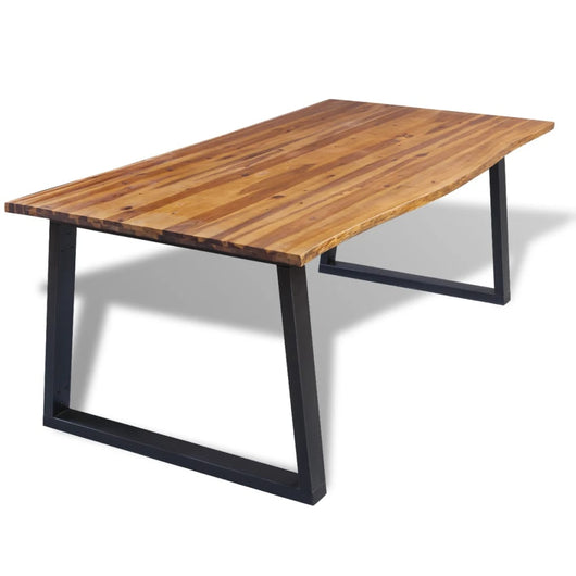 Tavolo da Pranzo Legno Massello Acacia 200x90 cm