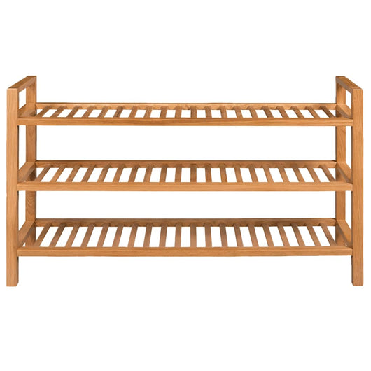 Scarpiera con 3 Ripiani 100x27x60 cm in Massello di Rovere 244209