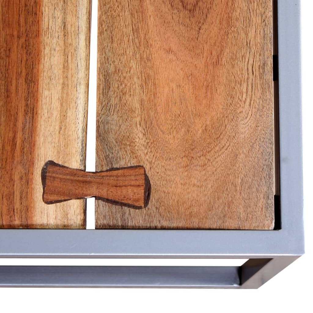 Set Tavolini da Salotto 2 pz in Legno Massello di Acacia 244232