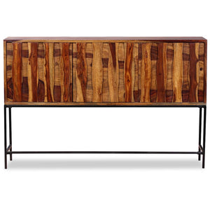 Credenza in Legno Massello di Sheesham 120x30x80 cm cod mxl 7351