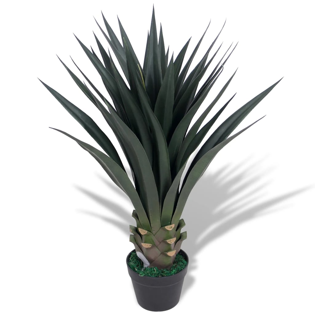Yucca Pianta Artificiale con Vaso 85 cm Verde 244429
