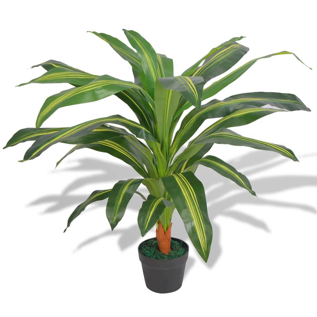 Dracena Pianta Artificiale con Vaso 90 cm Verde cod mxl 63666