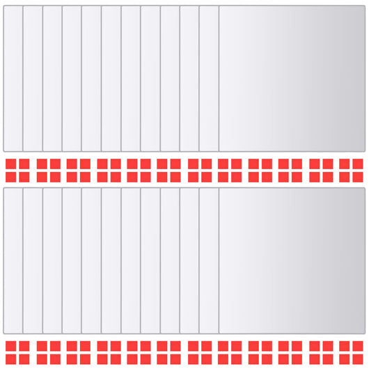 24 Pz Piastrelle a Specchio Quadrate-Specchio decorativo  in Vetro