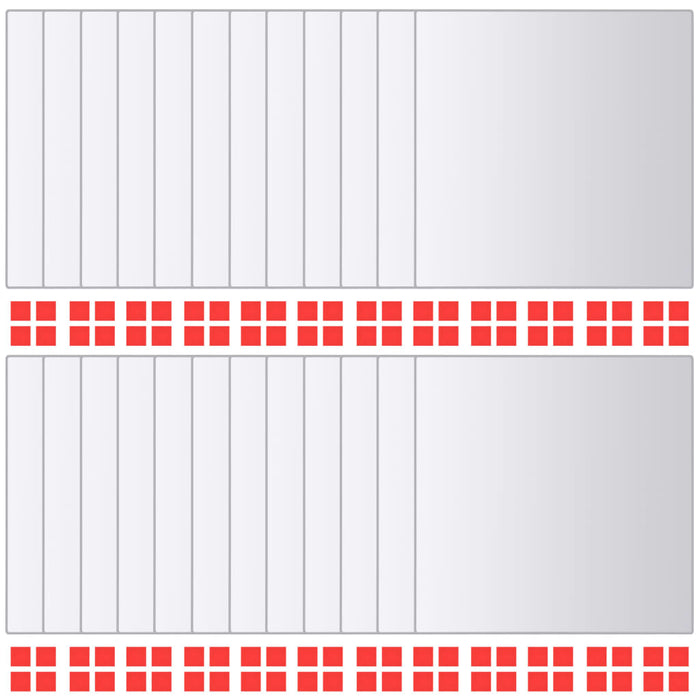 24 Pz Piastrelle a Specchio Quadrate in Vetro 244462