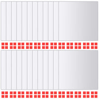 24 Pz Piastrelle a Specchio Quadrate in Vetro