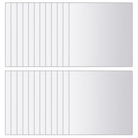 24 Pz Piastrelle a Specchio Quadrate in Vetro 244462