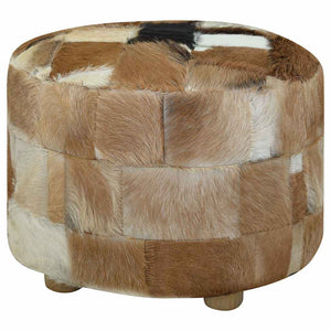 Pouf Rotondo in Vera Pelle 50x50x45 cm  cod mxl 68133