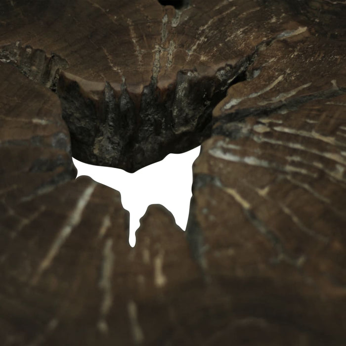 Tavolino da Salotto in Legno di Teak Autentico 80x70x38 cm 244550