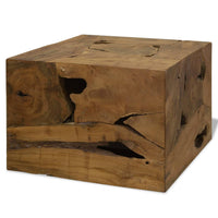 Tavolino da CaffÃ¨ in Autentico Legno di Teak 50x50x35cm Marrone cod mxl 15593
