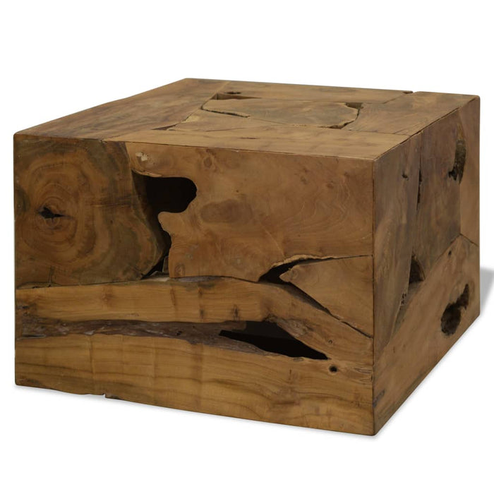 Tavolino da CaffÃ¨ in Autentico Legno di Teak 50x50x35cm Marrone cod mxl 15593
