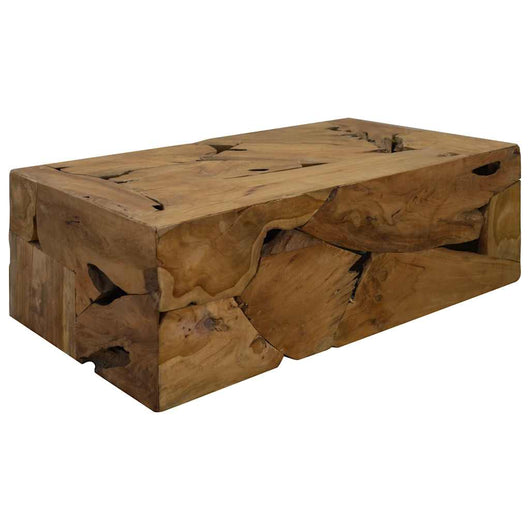 Tavolino da CaffÃ¨ in Autentico Legno di Teak 90x50x30cm Marrone cod mxl 5706