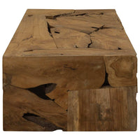 Tavolino da Caffè in Autentico Legno di Teak 90x50x30cm Marrone 244558