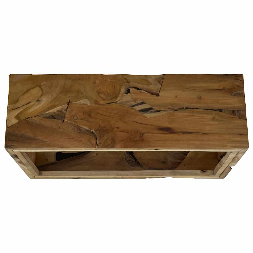 Tavolino da Caffè in Autentico Legno di Teak 90x50x30cm Marrone 244558