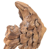 vidaXL Scultura di Pesce in Teak 40x12x57 cm