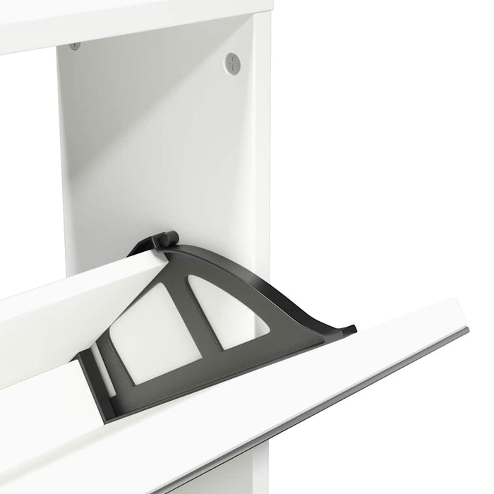 Scarpiera a 5 Strati con Specchio Bianca 63x17x169,5 cm 273938