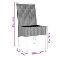 Sedie da Pranzo 6 pz Marroni in Rattan Naturale 274203