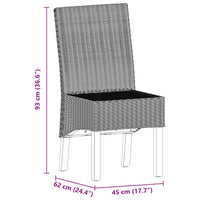 Sedie da Pranzo 4 pz Marroni in Rattan Naturale 274204