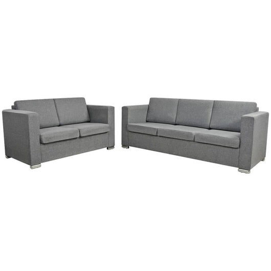 2 Pz Set di Divani in Stoffa Grigio Chiaro  cod mxl 16808