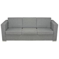 2 Pz Set di Divani in Stoffa Grigio Chiaro  cod mxl 16808