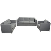 3 Pz Set di Divani in Stoffa Grigio Chiaro 274213