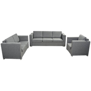 3 Pz Set di Divani in Stoffa Grigio Chiaro 274213