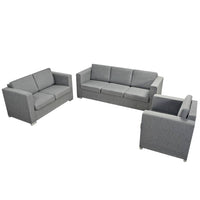 3 Pz Set di Divani in Stoffa Grigio Chiaro 274213