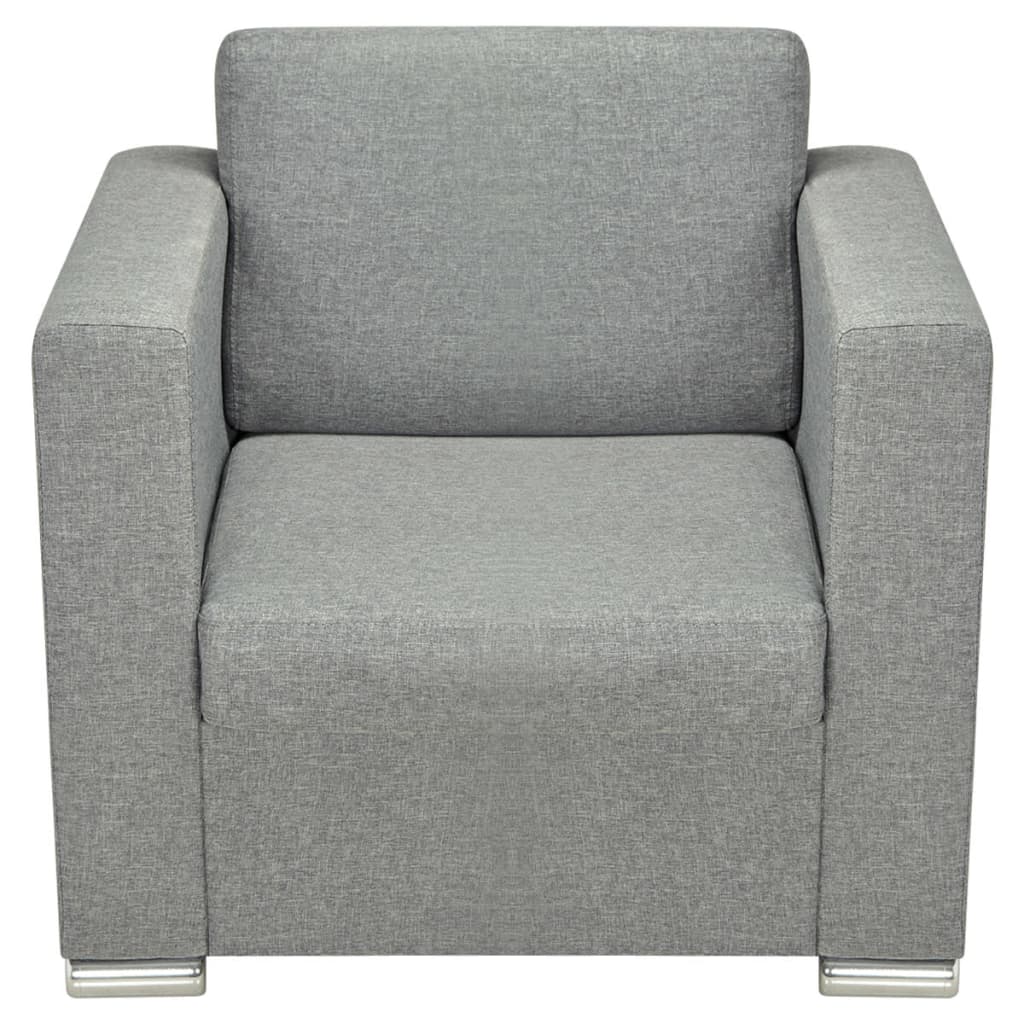 3 Pz Set di Divani in Stoffa Grigio Chiaro 274213