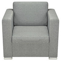 3 Pz Set di Divani in Stoffa Grigio Chiaro 274213