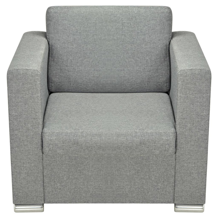 3 Pz Set di Divani in Stoffa Grigio Chiaro 274213