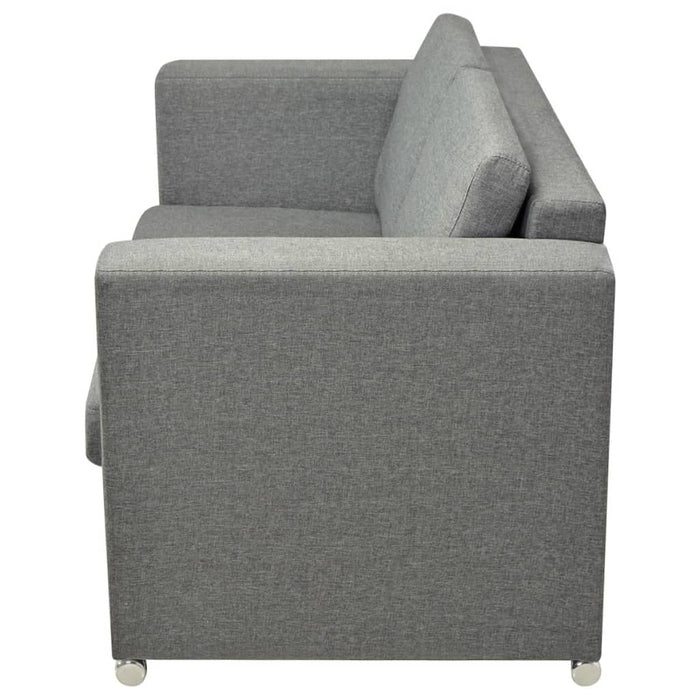 3 Pz Set di Divani in Stoffa Grigio Chiaro  cod mxl 16809